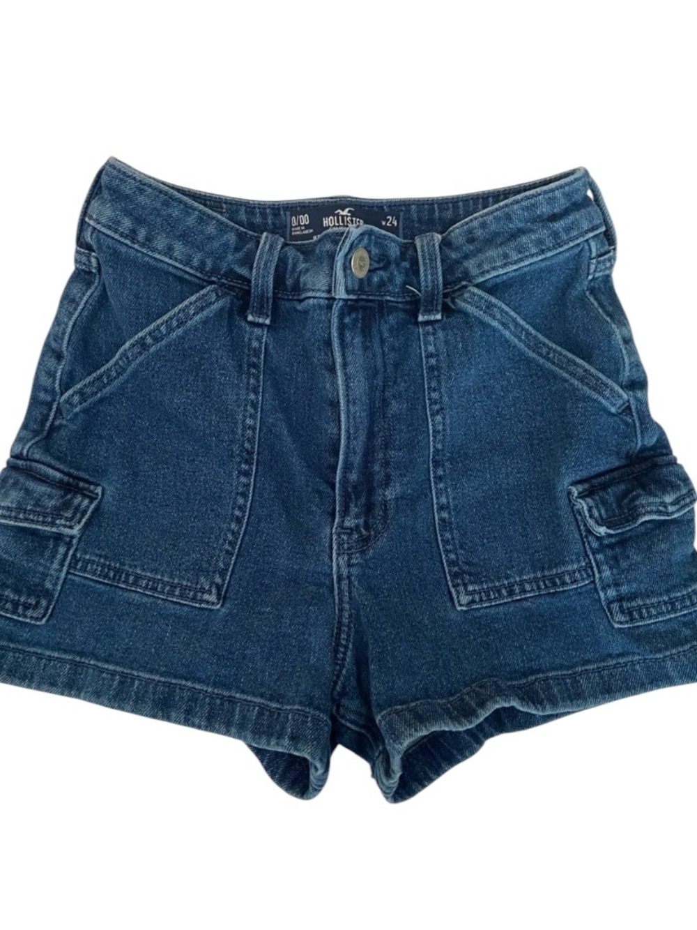 HOLLISTER DENIM SHORTS SIZE 24 - Picture 1 of 6